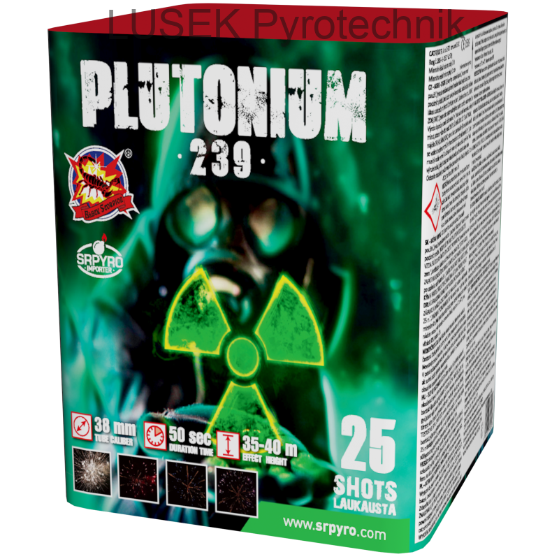 Kompaktní ohňostroj Plutonium 239 25ran, 38mm
