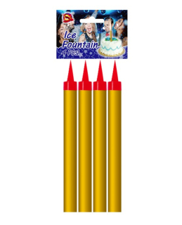 Dortová fontána zlatá 18cm, 4ks/bal,F1